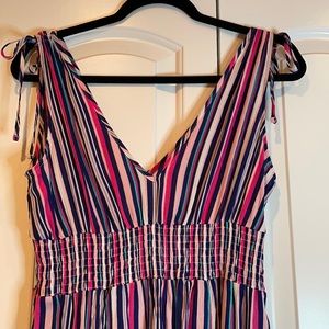 NWT GUESS Fun Striped Maxi Dress